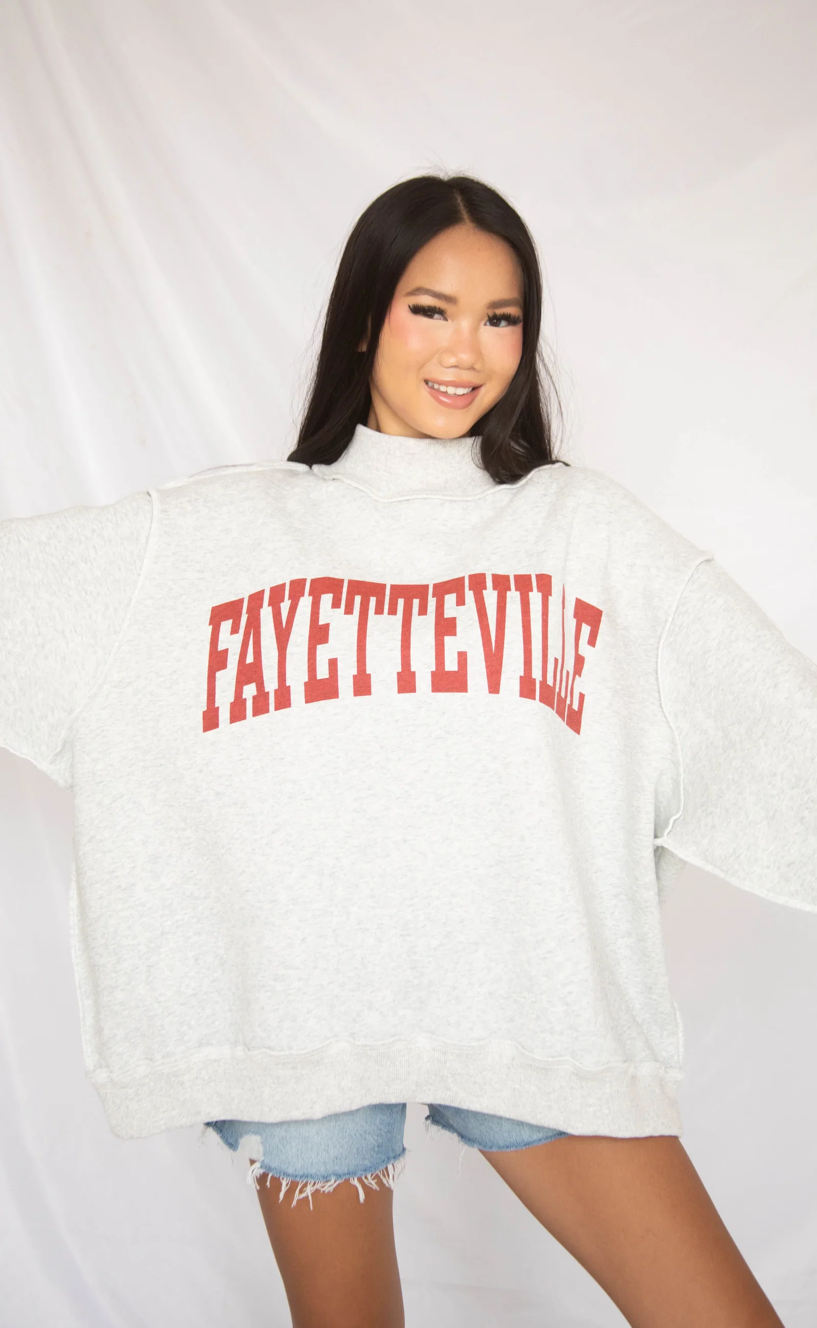 Image of fayetteville reversible mock neck - grey