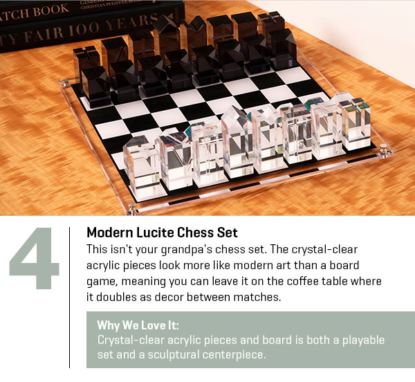 Modern Lucite Chess Set