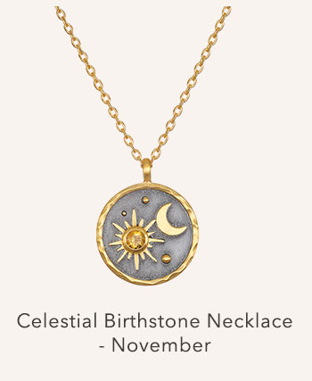 Celestial Birthstone Necklace November