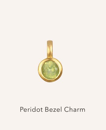 Peridot Bezel Charm