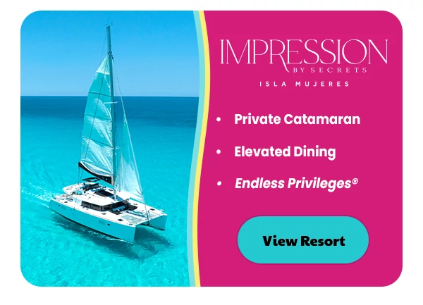 Impression Isla Mujeres by Secrets Private Catamaran Elevated Dining Endless Privileges®