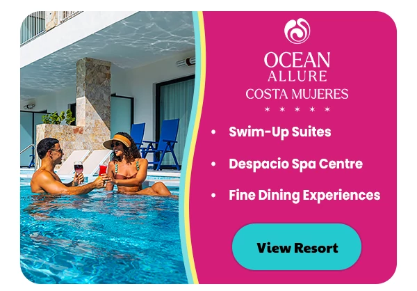 Ocean Allure Costa Mujeres Swim-Up Suites Despacio Spa Centre Fine Dining Experiences