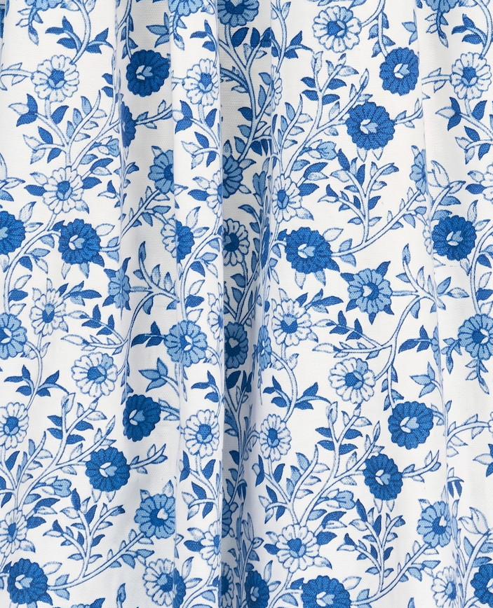 Winter Blue Floral Smocked Dress