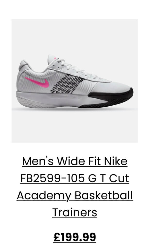 Men's Wide Fit Nike FB2599-105 G T Cut Academy Basketball Trainers £199.99