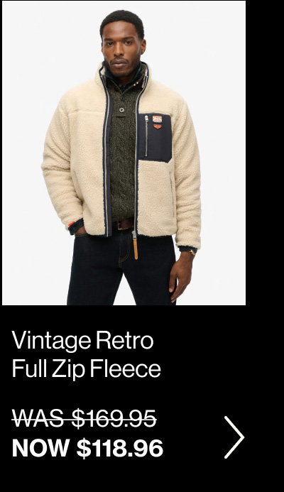 Vintage Retro Full Zip Fleece