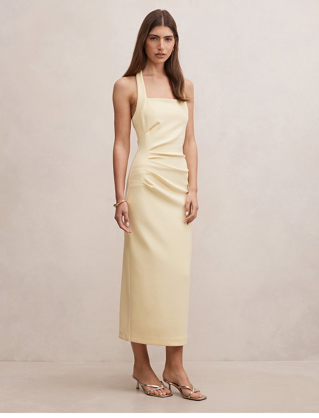 Georgie Halter Ruched Bodycon Dress
