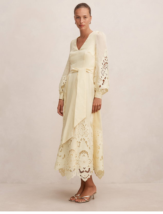 Ashlee Embroidered Long Sleeve Maxi
