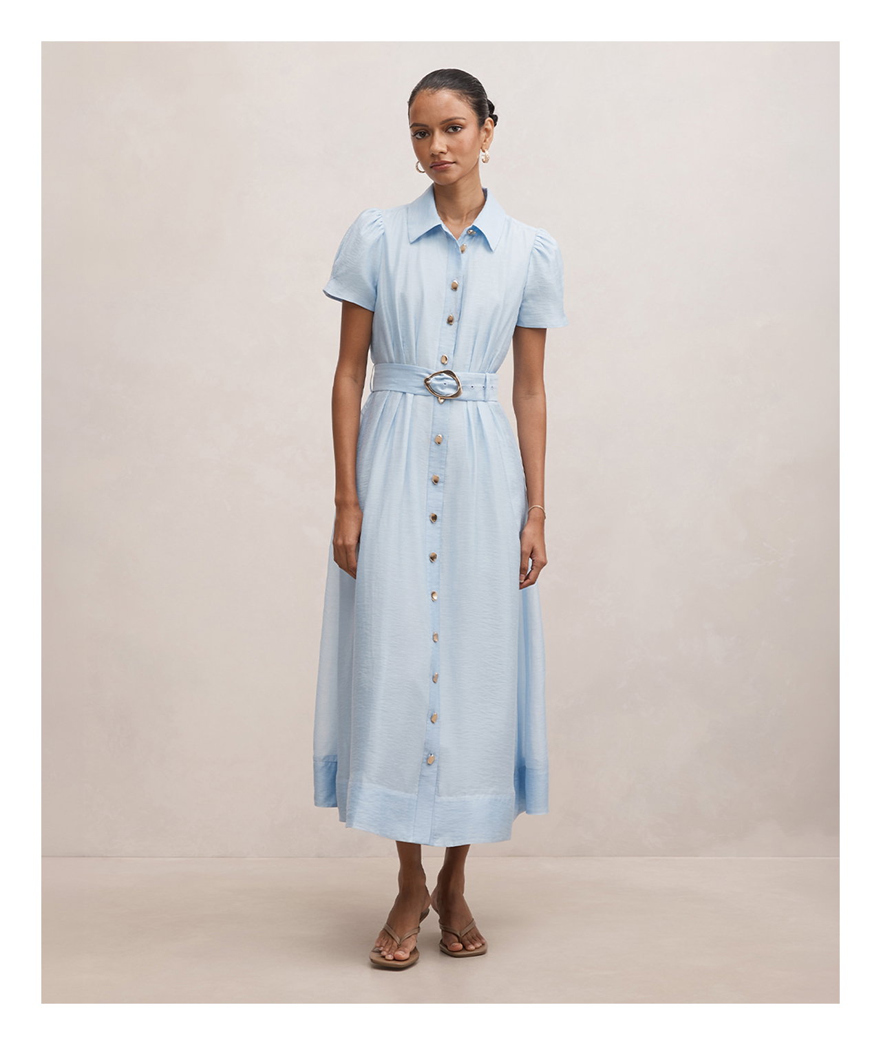 Avery Petite Short Sleeve Midi