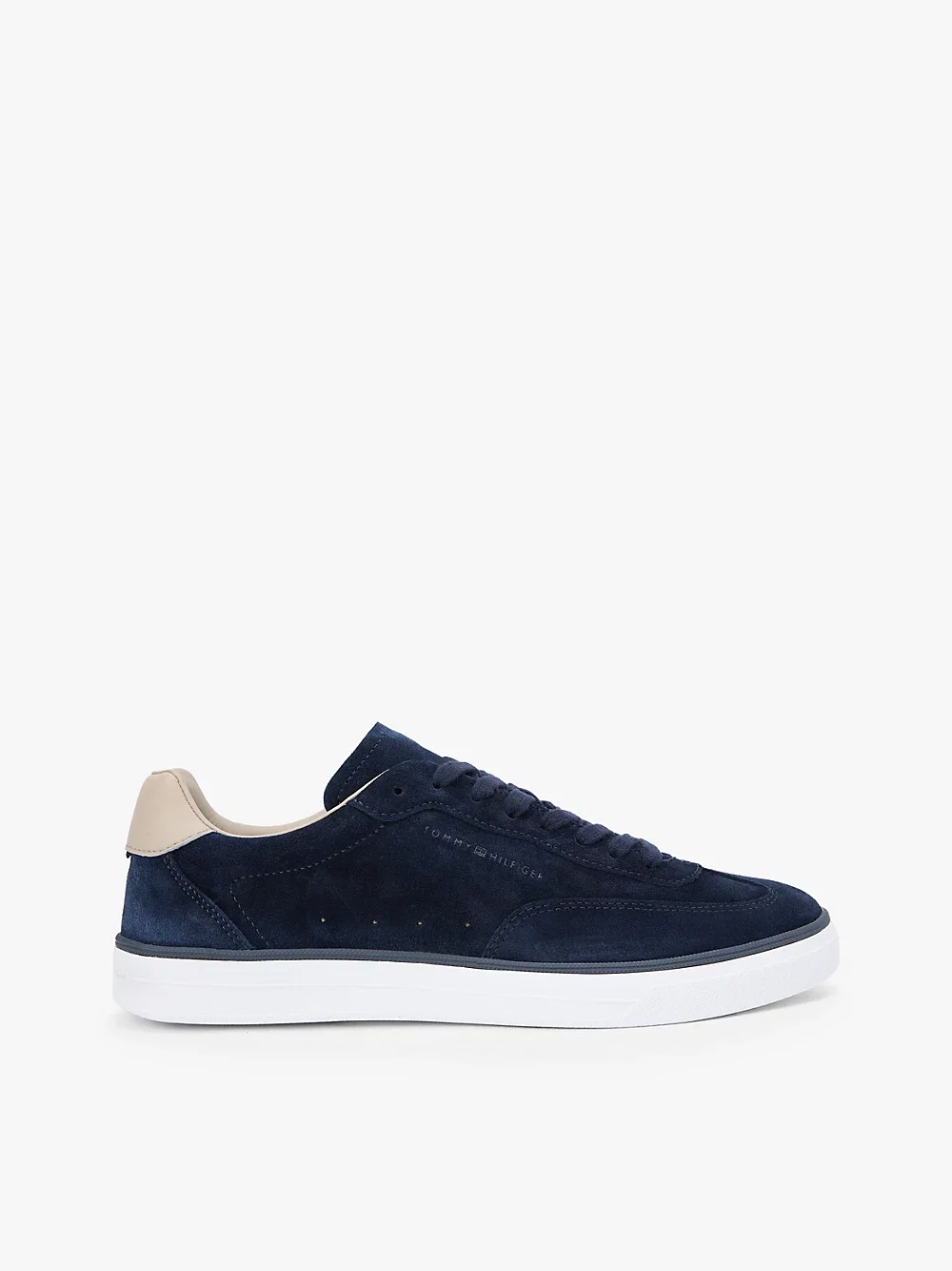 Luxe Embossed Logo Suede Trainers
