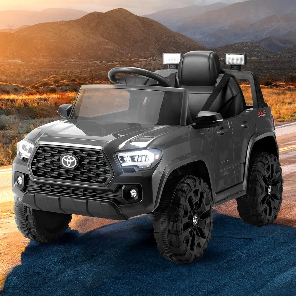 Kids Electric Ride On Car Tacoma Off Road Jeep Toy Cars Remote 12V Grey