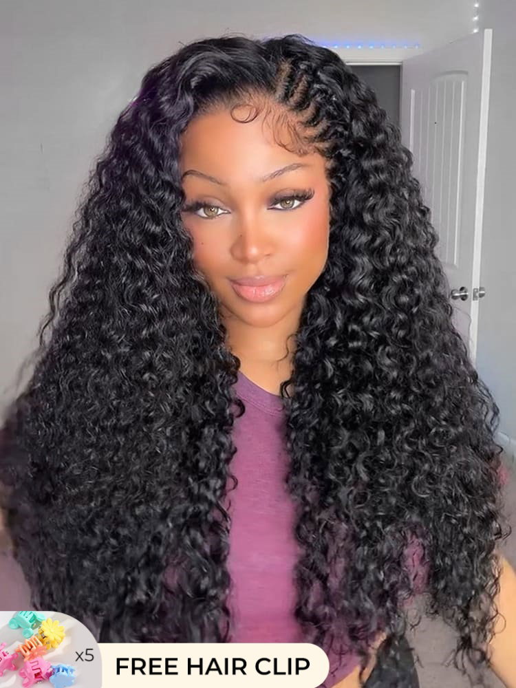 Water Wave Pre Braided 13x6 HD Lace Glueless Wig Ready to Go