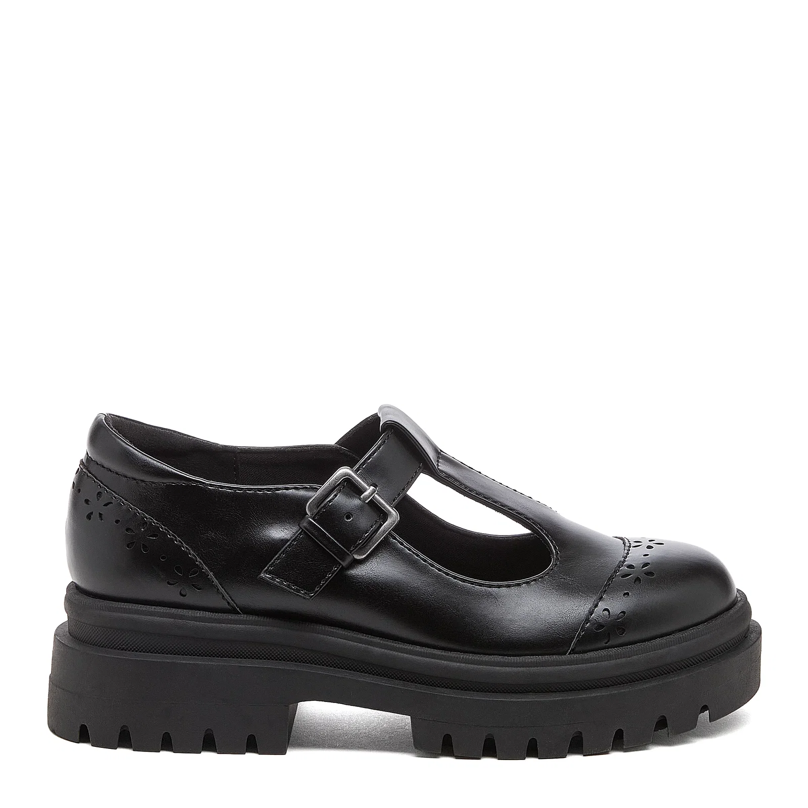Image of Dalma Black Chunky Mary Jane Shoes