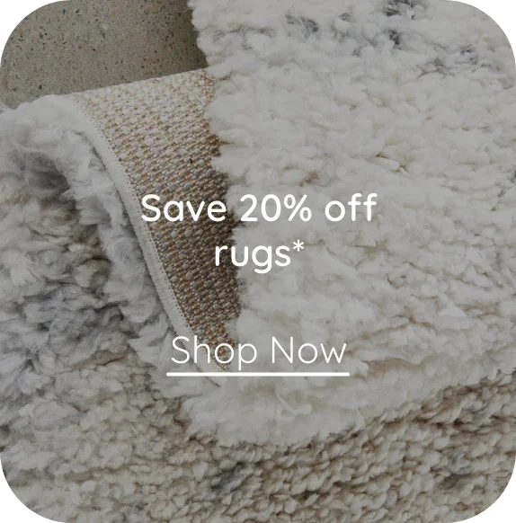 Save 20% off rugs* | Shop Now