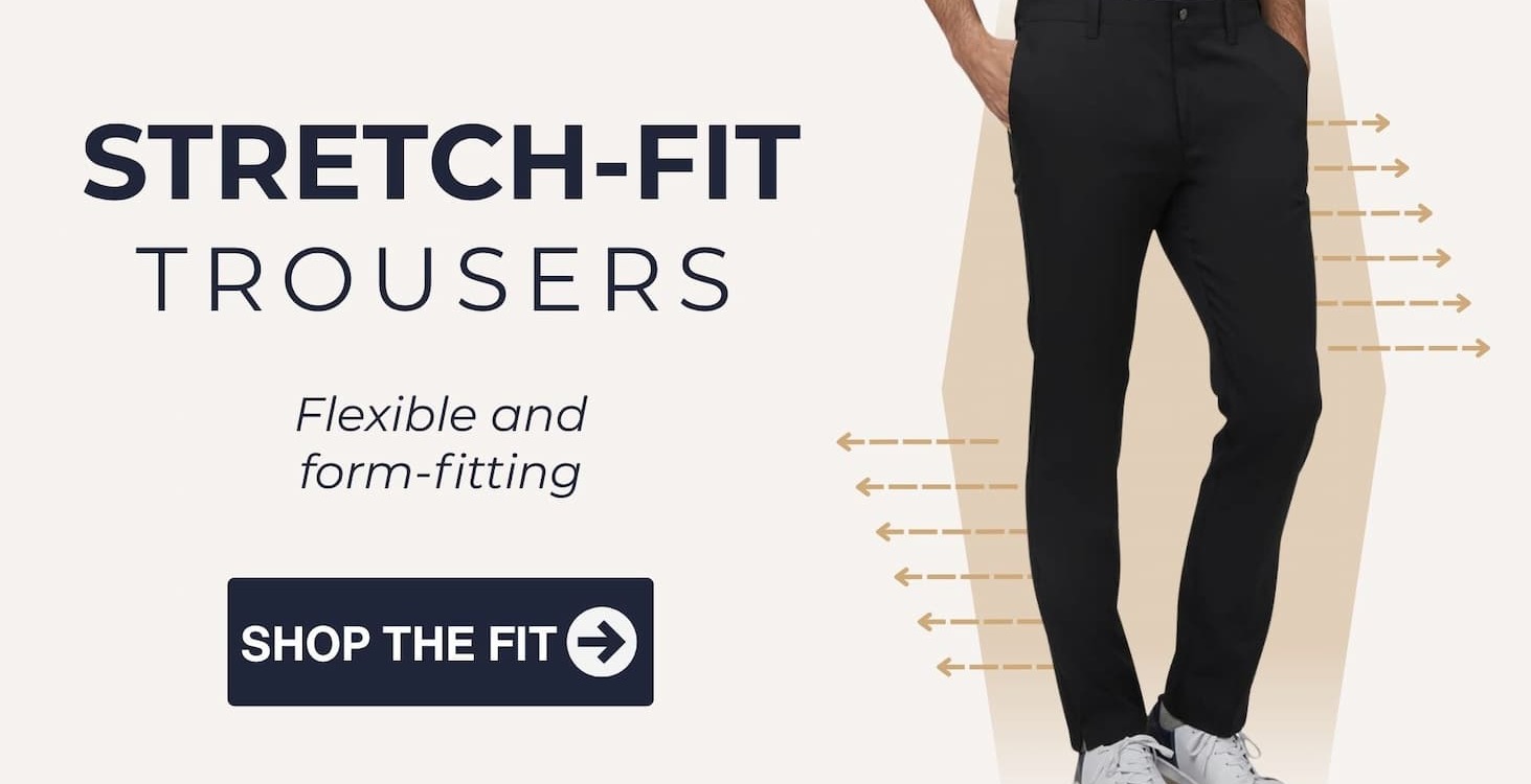 Stretch-Fit Trousers at Golfbase