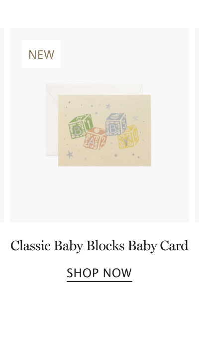 Classic Baby Blocks Baby Card