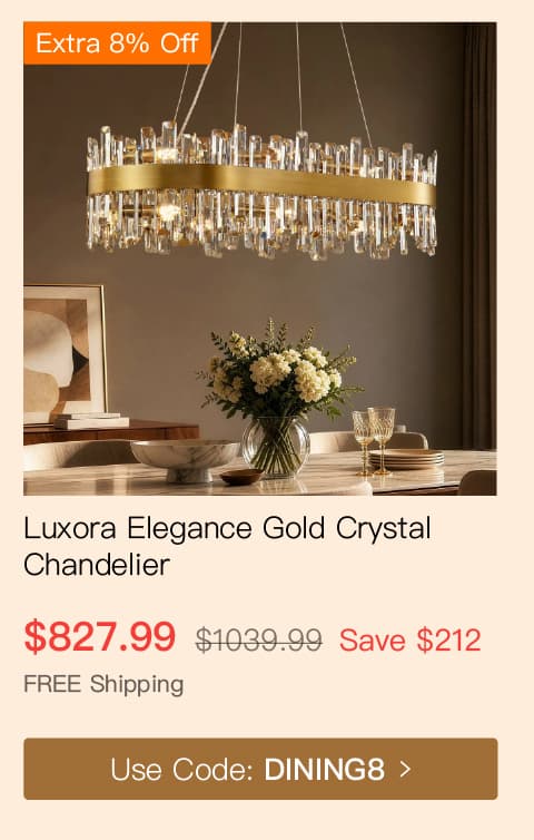 Luxora Elegance Gold Crystal Chandelier