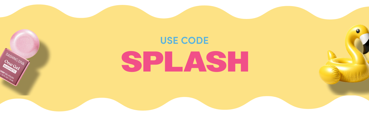 Yellow wavy banner with 
