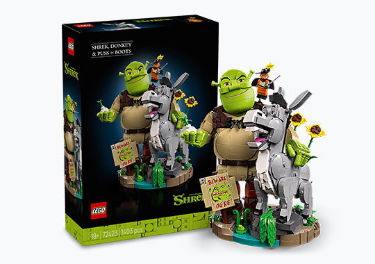 LEGO Dreamworks Shrek 72423 Shrek, Donkey & Puss in Boots Set for Adults