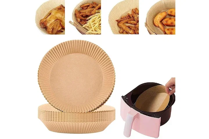 100 st Air Fryer Liners engångspapper pergament formar nature