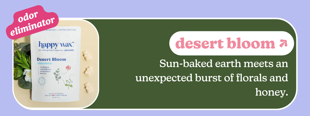 desert bloom: sun-baked earth meets an unexpected burst of florals and honey. 