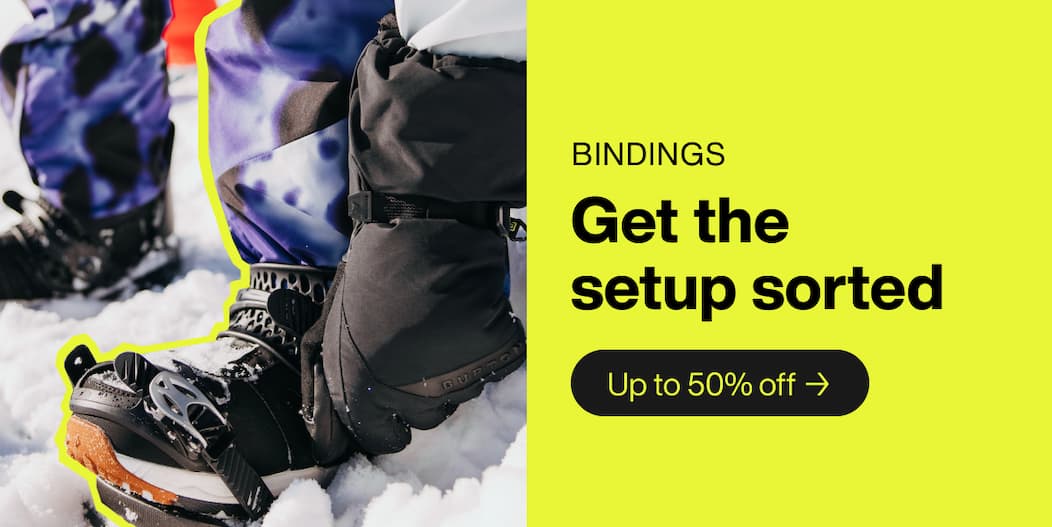 Bindings. Get the setup sorted. Up to 50% off.