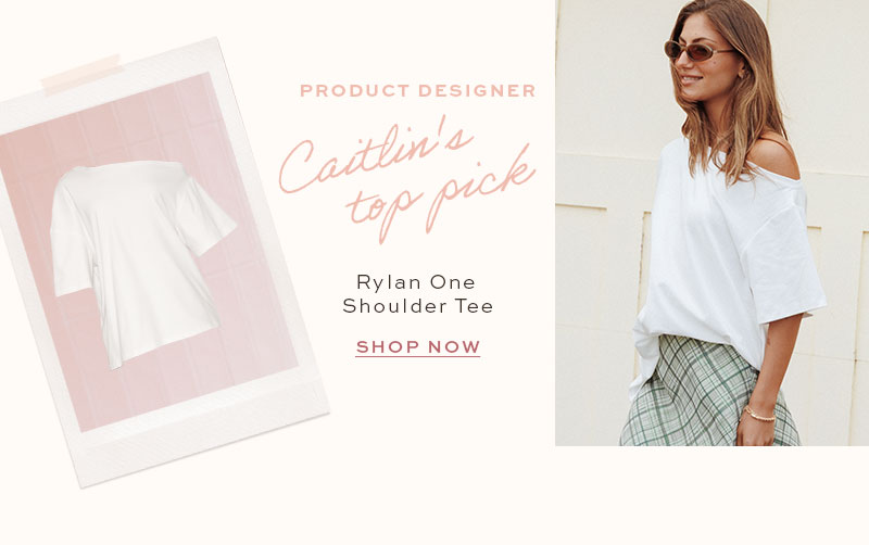 Rylan One Shoulder Tee - White