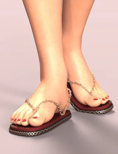 Chain Sandals for Genesis 9 and 8 Female