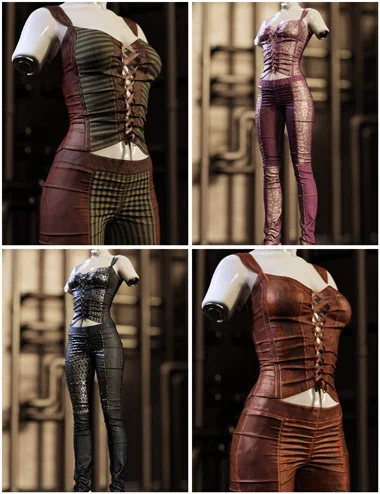 Fantasy Textures Addon for Laced Up Corset Outfit for Genesis 9