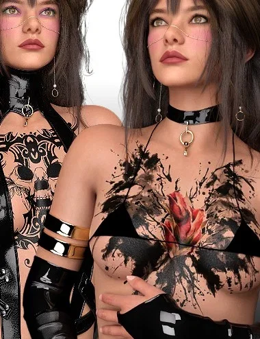 L3D TattooU - Inked Chest Mix Genesis 9