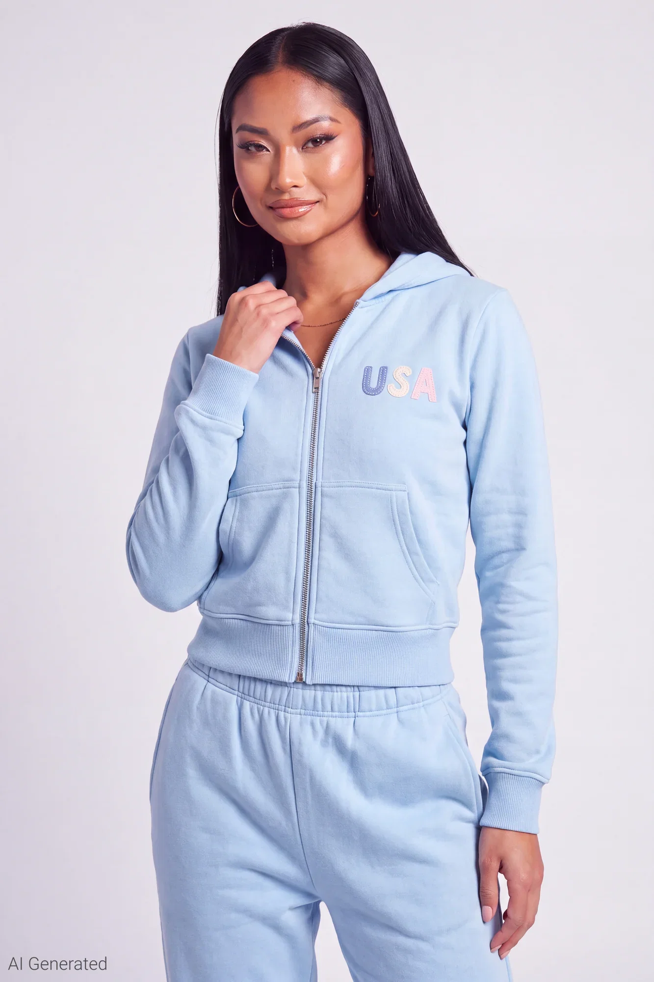 Image of Fleece Graphic Zip Hoodie