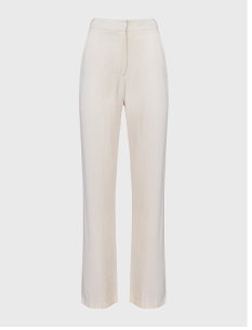 White High-Rise Wide-Leg Pants