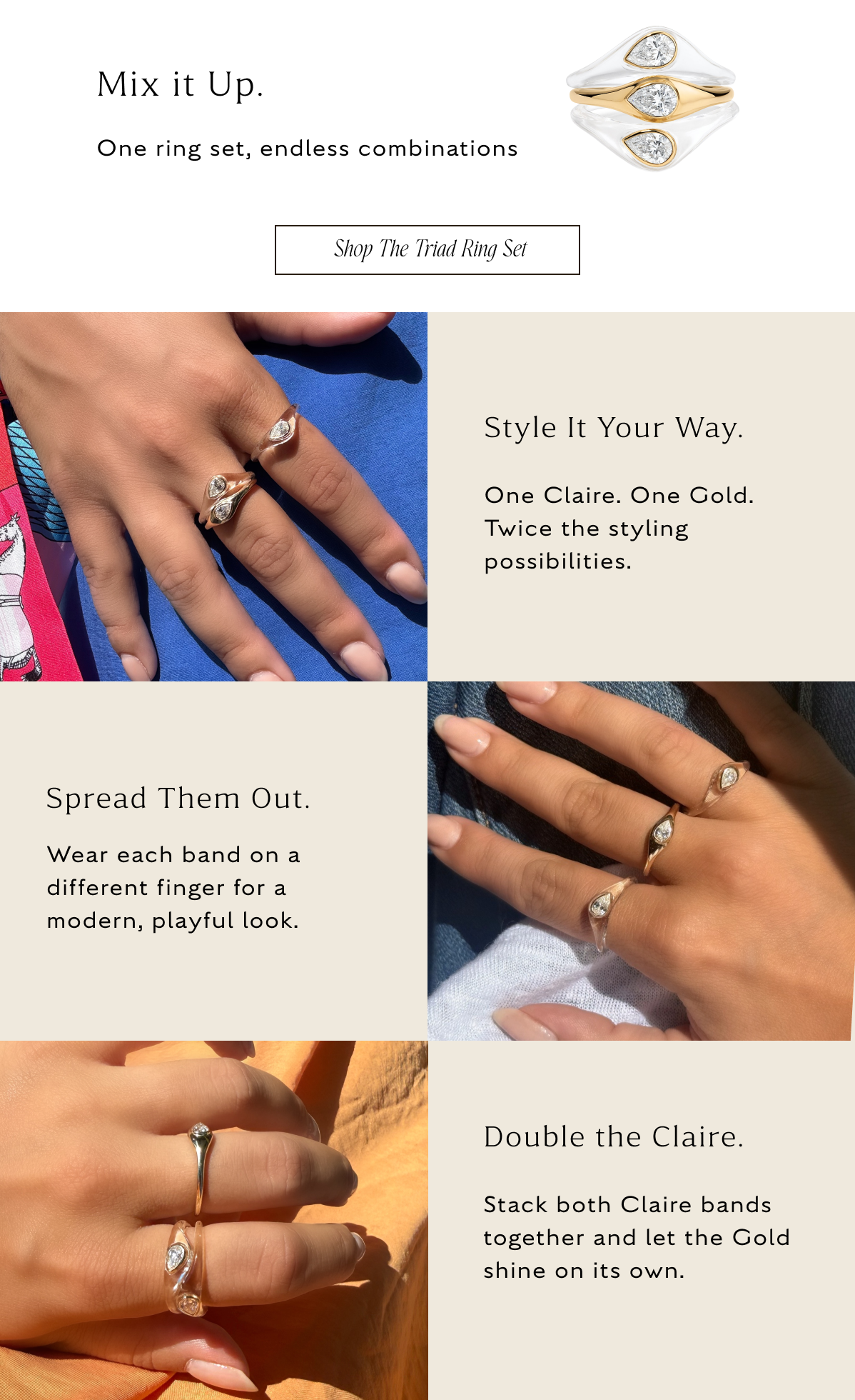Mix It up - One Ring set, endless combinations