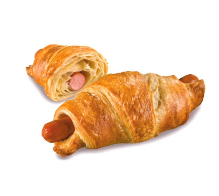 Croissant gevuld met een knakworst 48x102 gram | MegaFoodStunter
