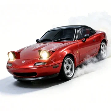 LDRC 1804 RTR 1/18 2.4G RWD RC Car Drift for Mazda MX-5 Miata NA Gyro LED Light Official Licensed On-Road Full Proportional Remote Control Racing Vehicles Models Toys