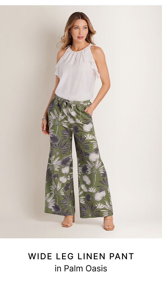 Wide Leg Linen Pant