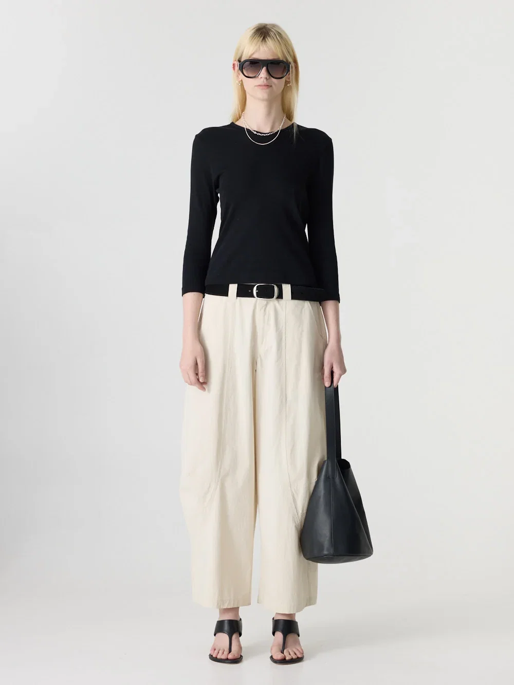 Image of Crushed Cotton Barrel Pant