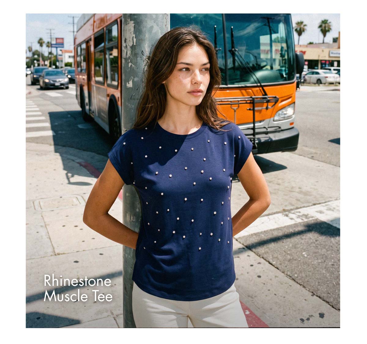 Rhinestone Muscle Tee