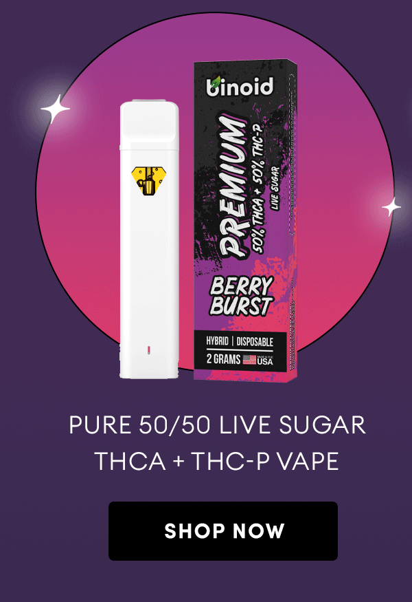 Pure 50/50 Live Sugar THCA + THC-P Disposable Vape | Shop Now