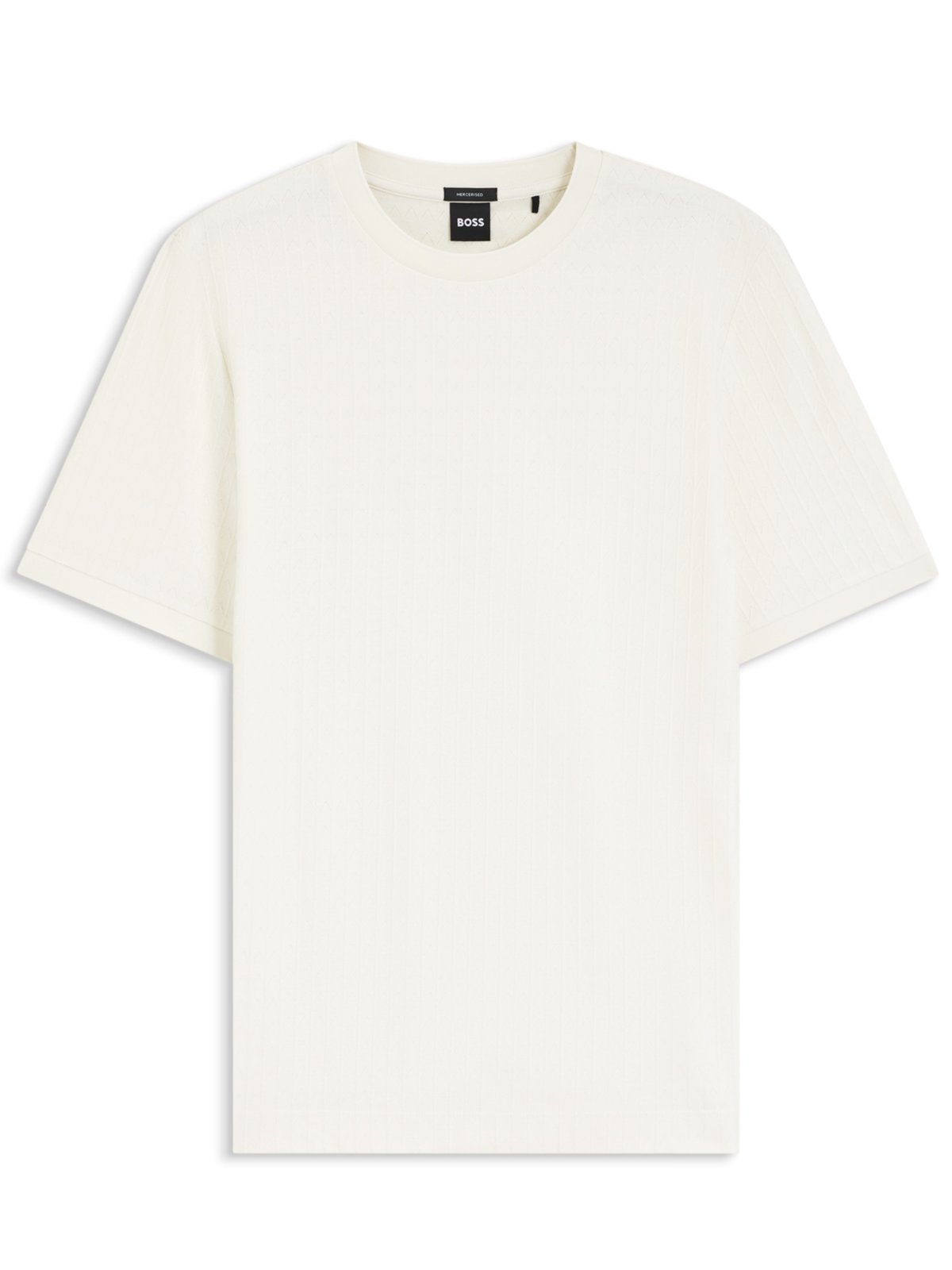 T-shirt in mercerized cotton with texture