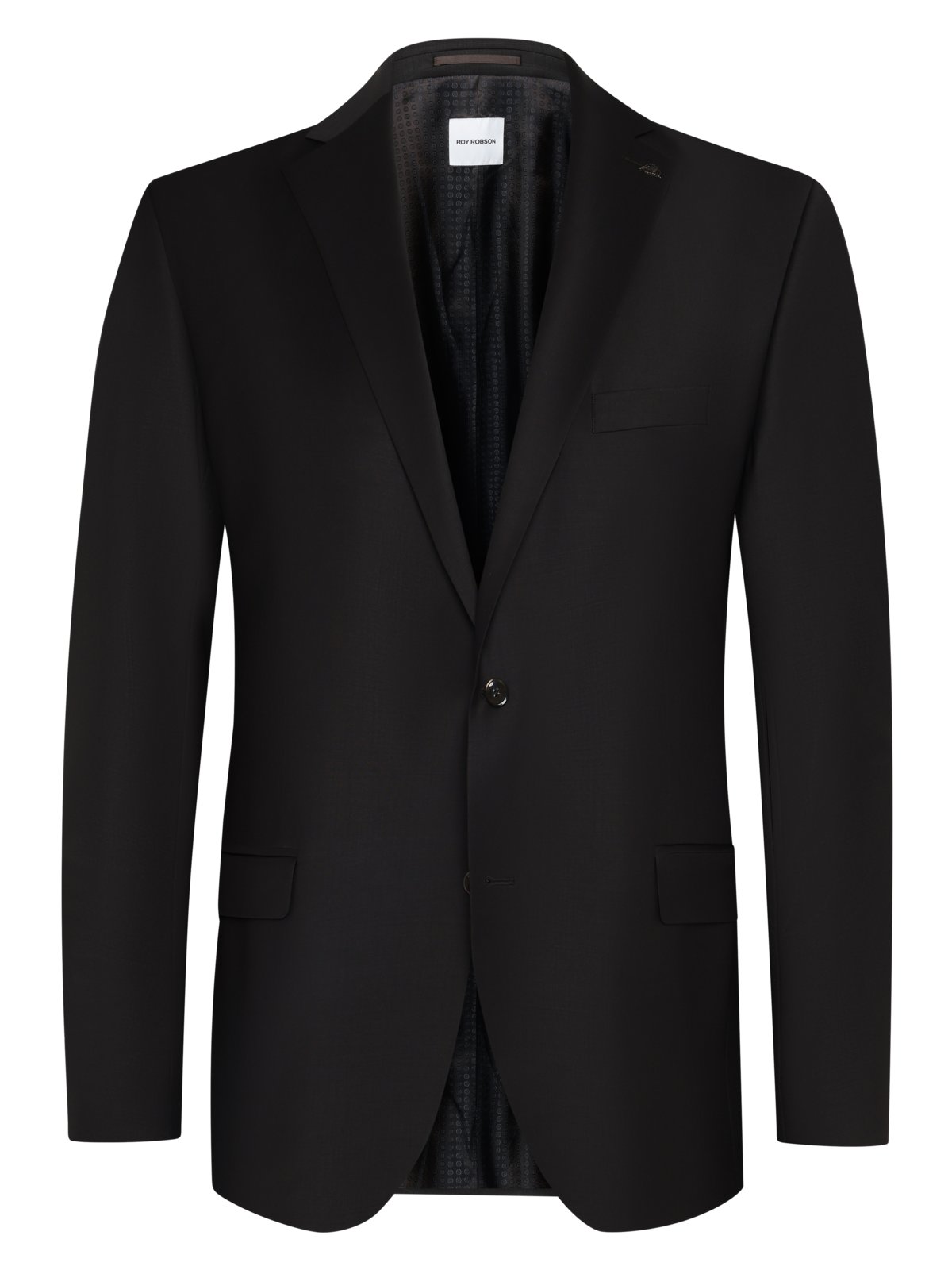 Single-breasted jacket made from an elastic virgin wool blend