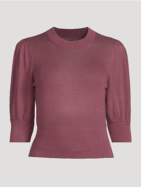Puff-Sleeve Sweater
