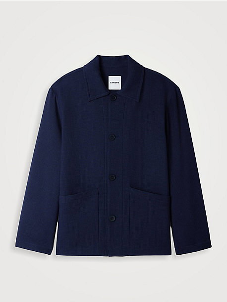 Buttoned Wool Worker Jacket