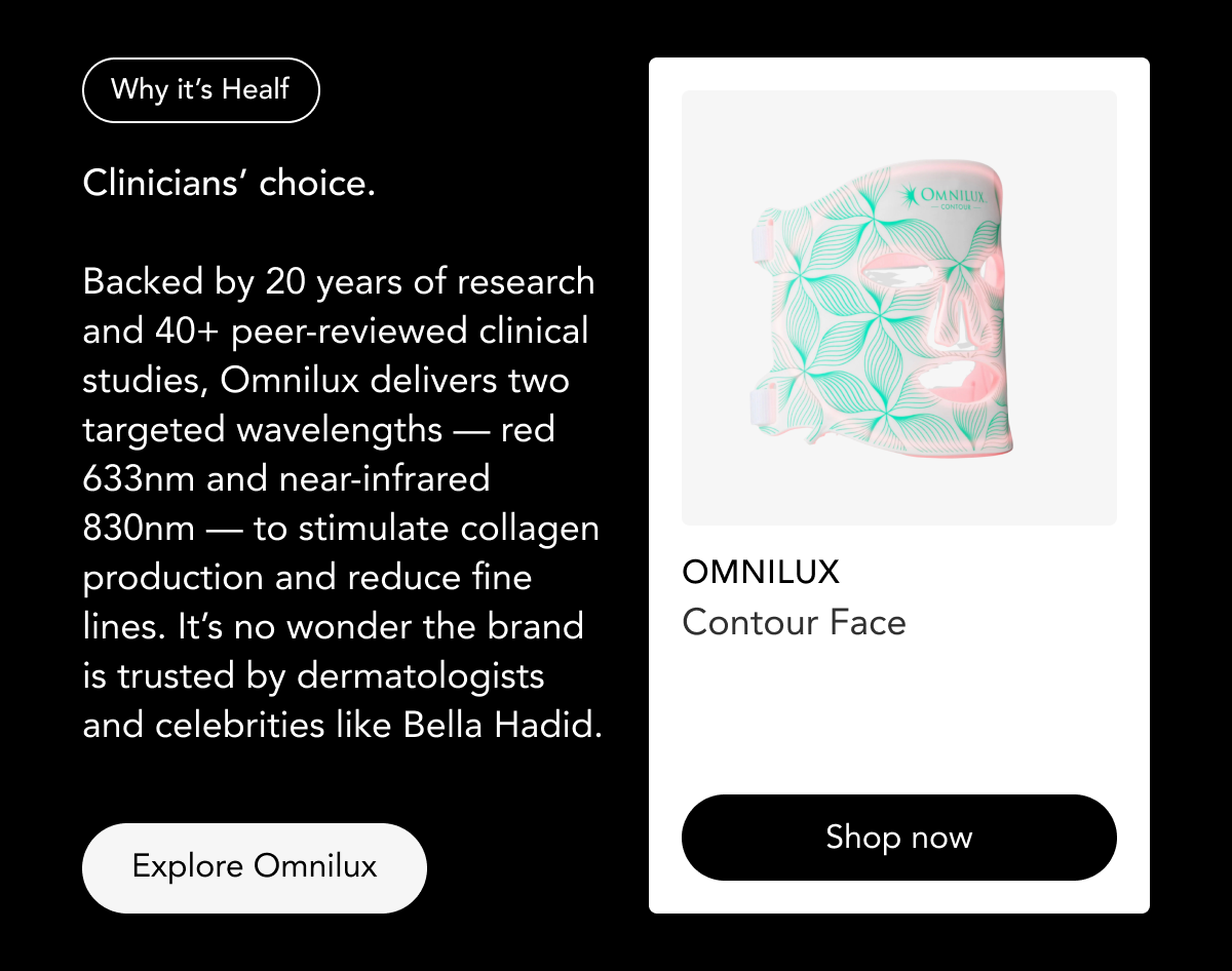 Omnilux Contour Face — LED contouring mask. Shop now