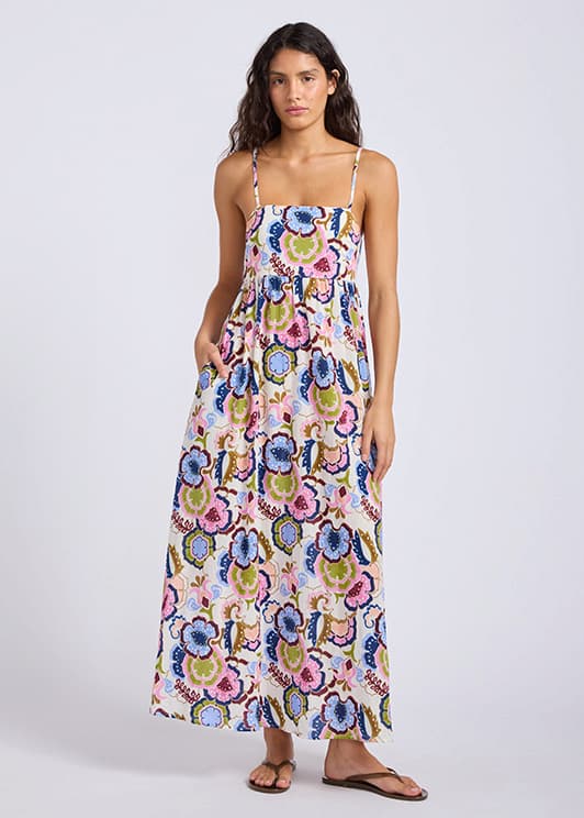 Sea Blossom Midi Dress