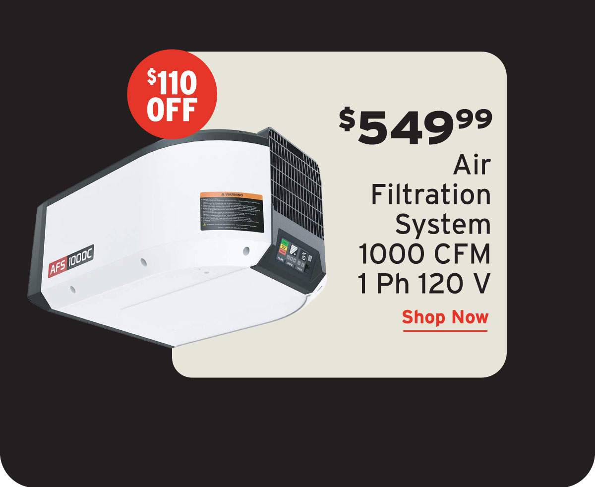 Jet Air Filtration System - 1000 CFM 1 Ph 120V - AFS-1000C