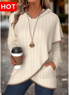 Beige Tummy Coverage Long Sleeve Hoodie