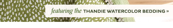 Featuring the Thandie Watercolor Bedding