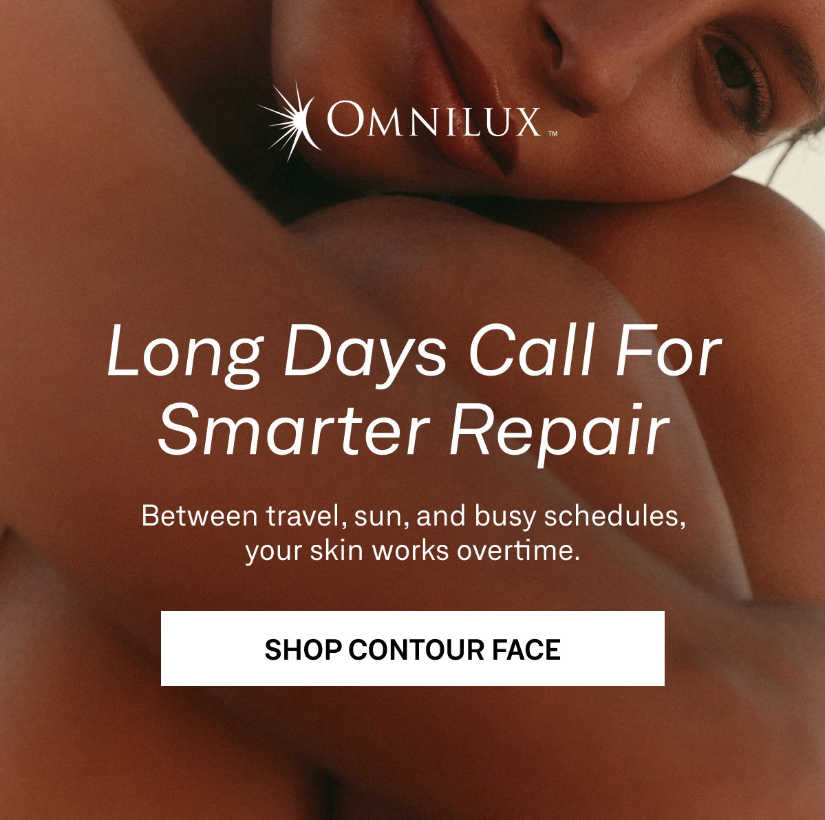 Omnilux Contour Face uses medical-grade LED light therapy to help reduce fine lines and wrinkles with easy 10-minute treatments that fit into changing summer routines.
