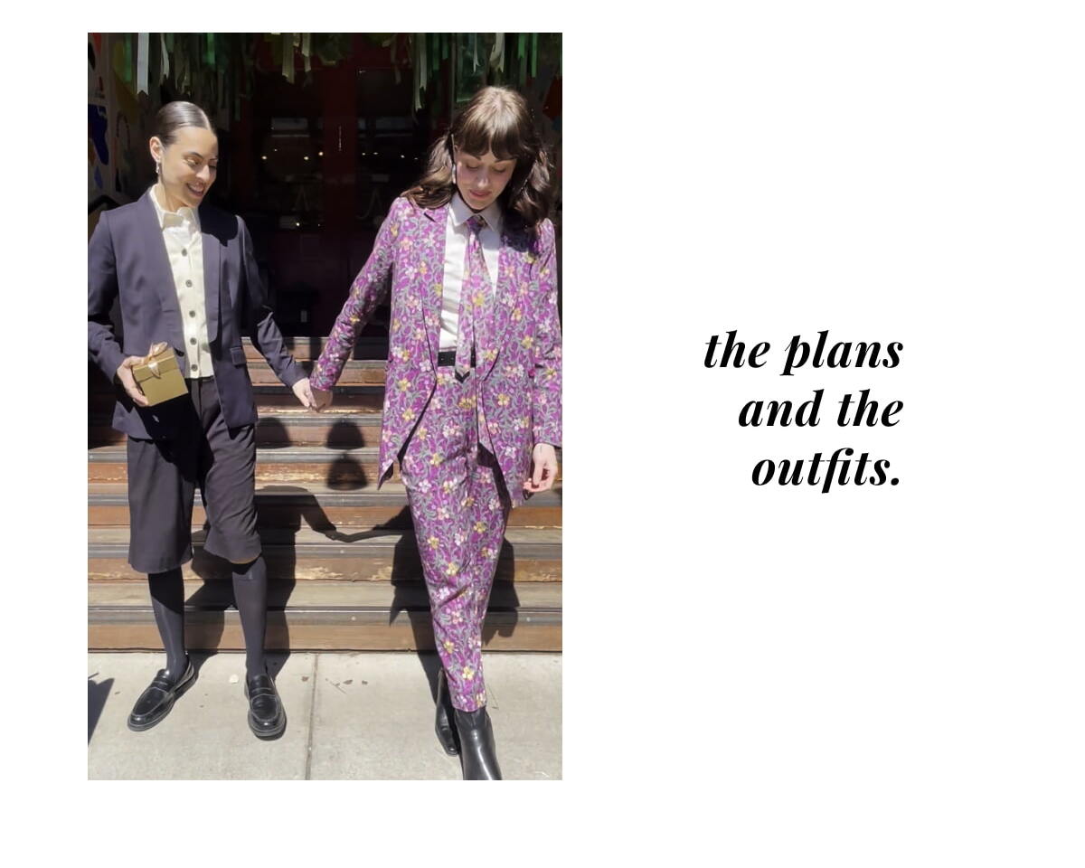the plans and the outfits