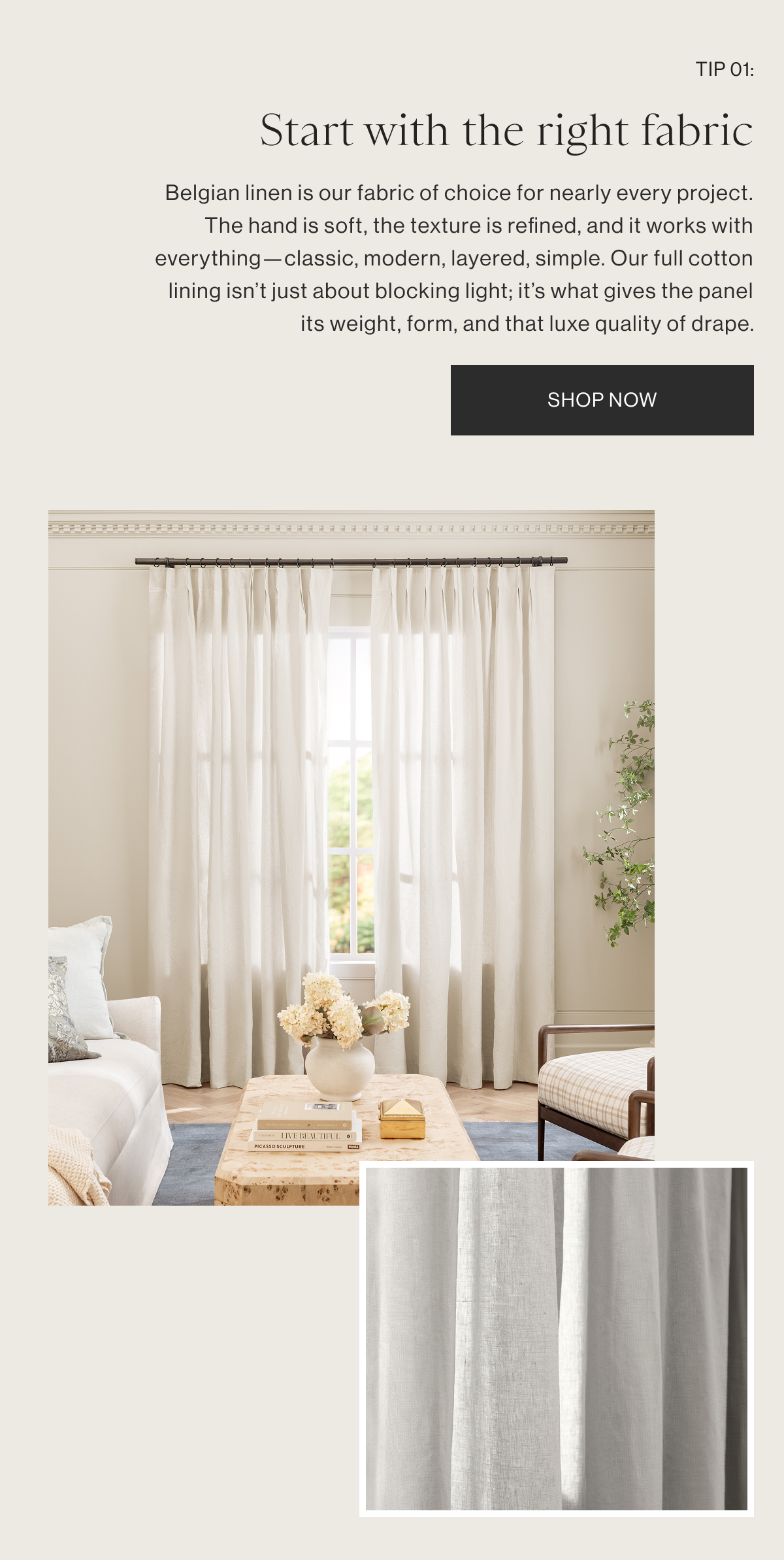 Start with the right fabric